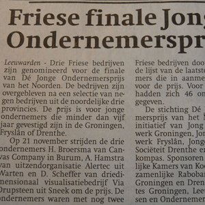 CanvasCompany in Friese Finale Jonge Ondernemersprijs
